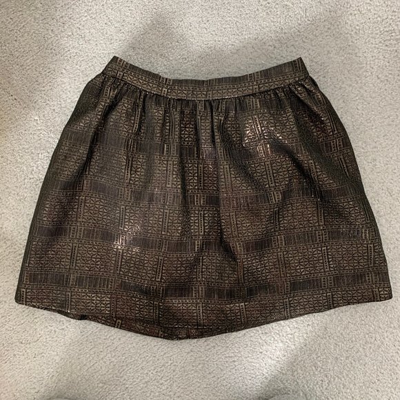 Metallic A-Line Mini Skirt - Picture 1 of 4